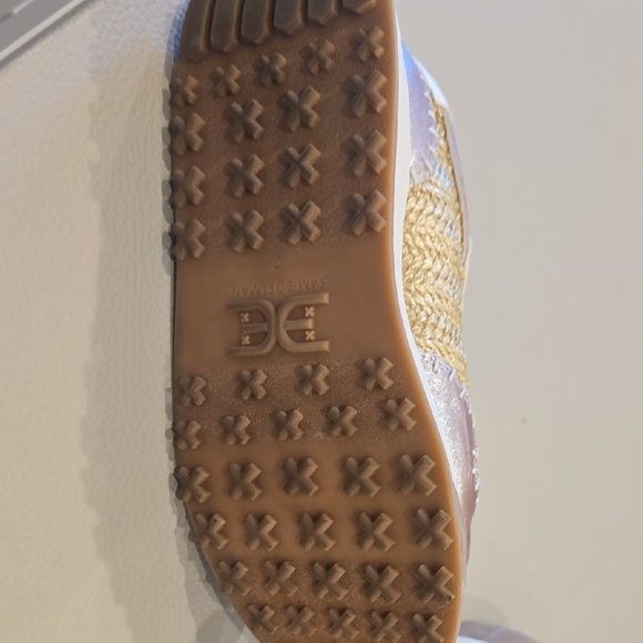 Sam Edelman Metallic Gold and White Sneakers - Picture 4 of 4